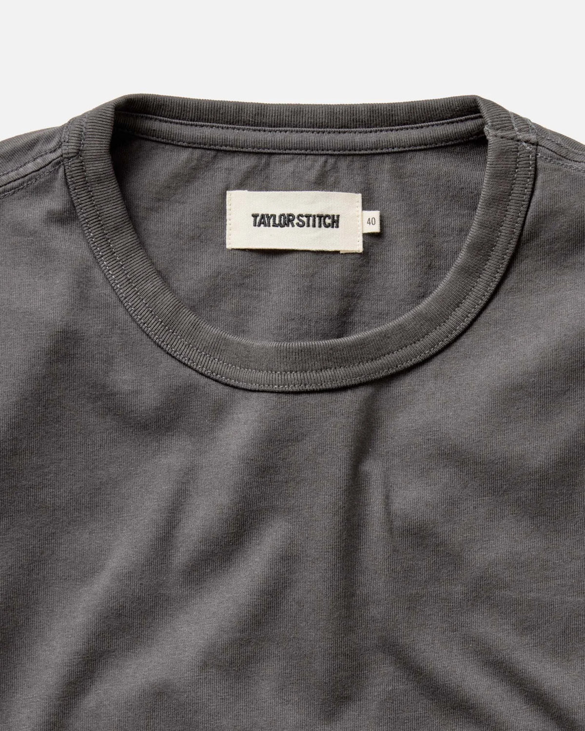 The Organic Cotton Long Sleeve Tee in Faded Black