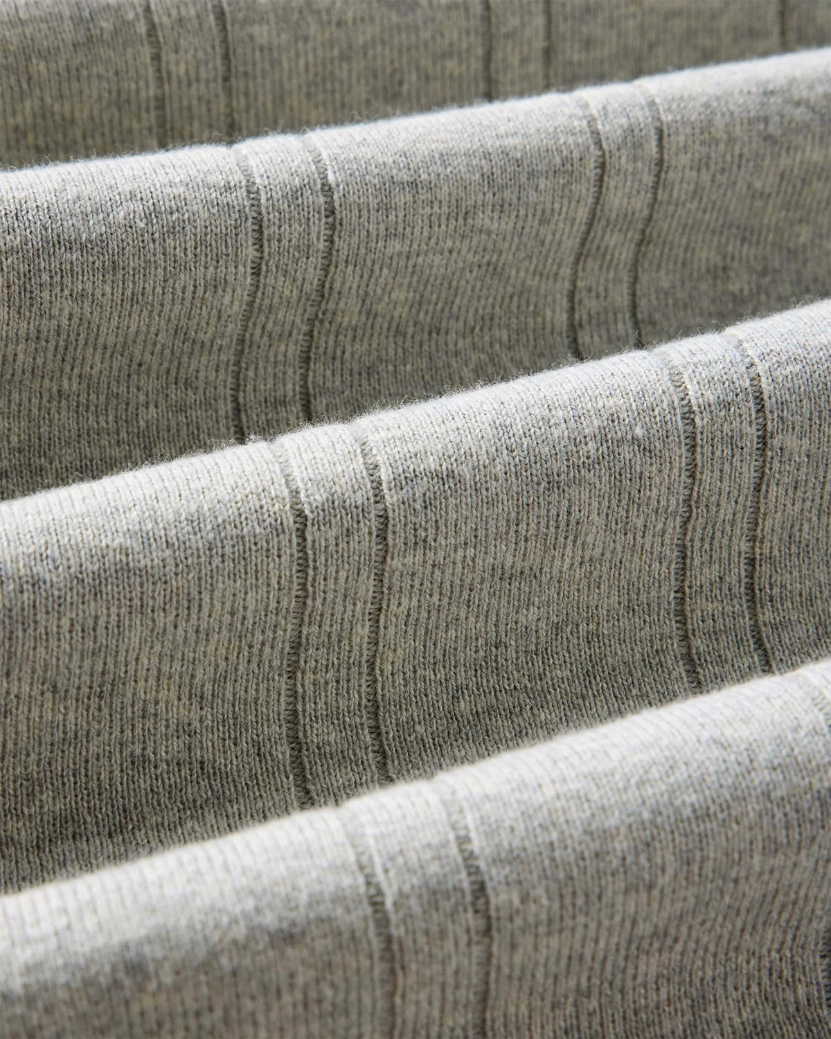 The Valencia Sweater Polo in Heather Grey Rib