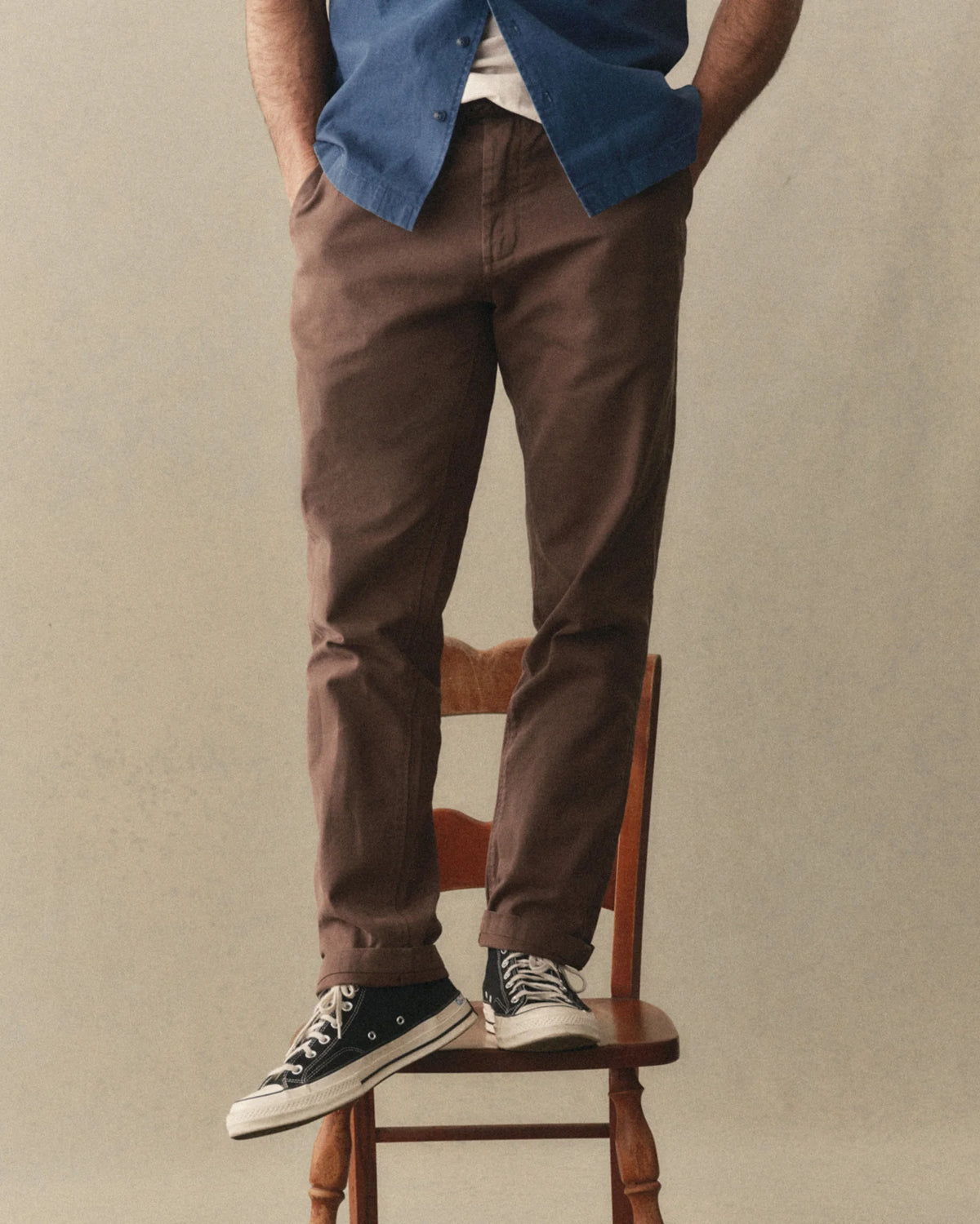 The Democratic Foundation Pant in Organic Espresso