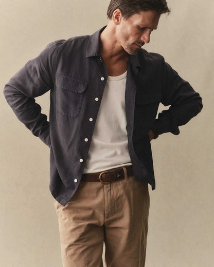 The Shore Shirt in Navy Lyocell