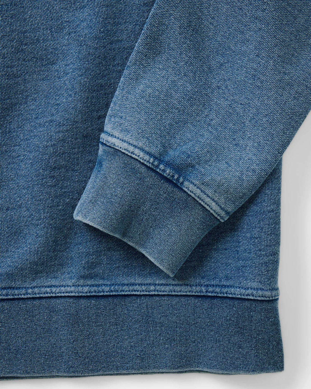 The Sunset Henley in Washed Indigo Terry