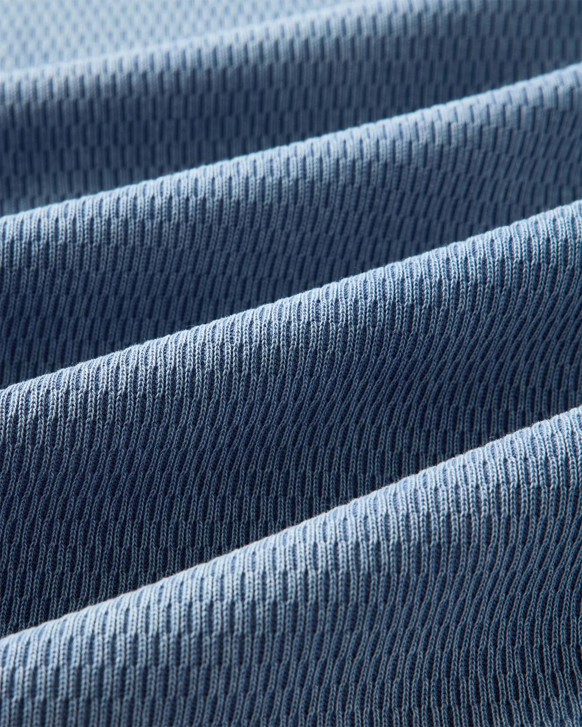 The Organic Cotton Short Sleeve Crew in Washed Blue Waffle