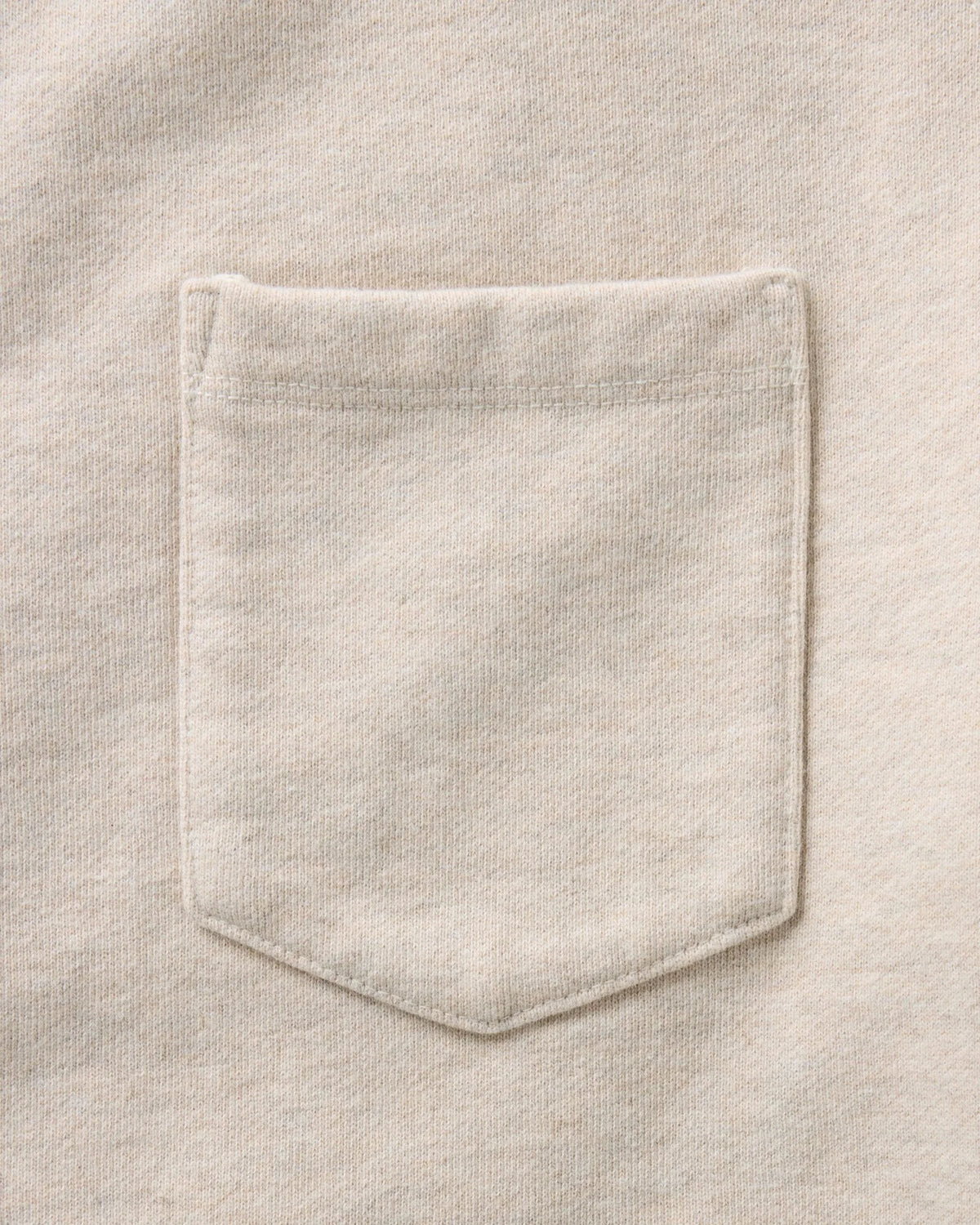 The Short Sleeve Sunset Crew in Heather Oat Terry