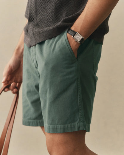 The Apres Short in Organic Deep Sea Foundation Twill
