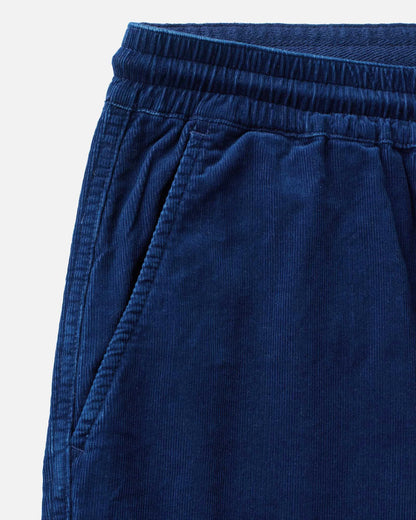 The Apres Short in Rinsed Indigo Pincord