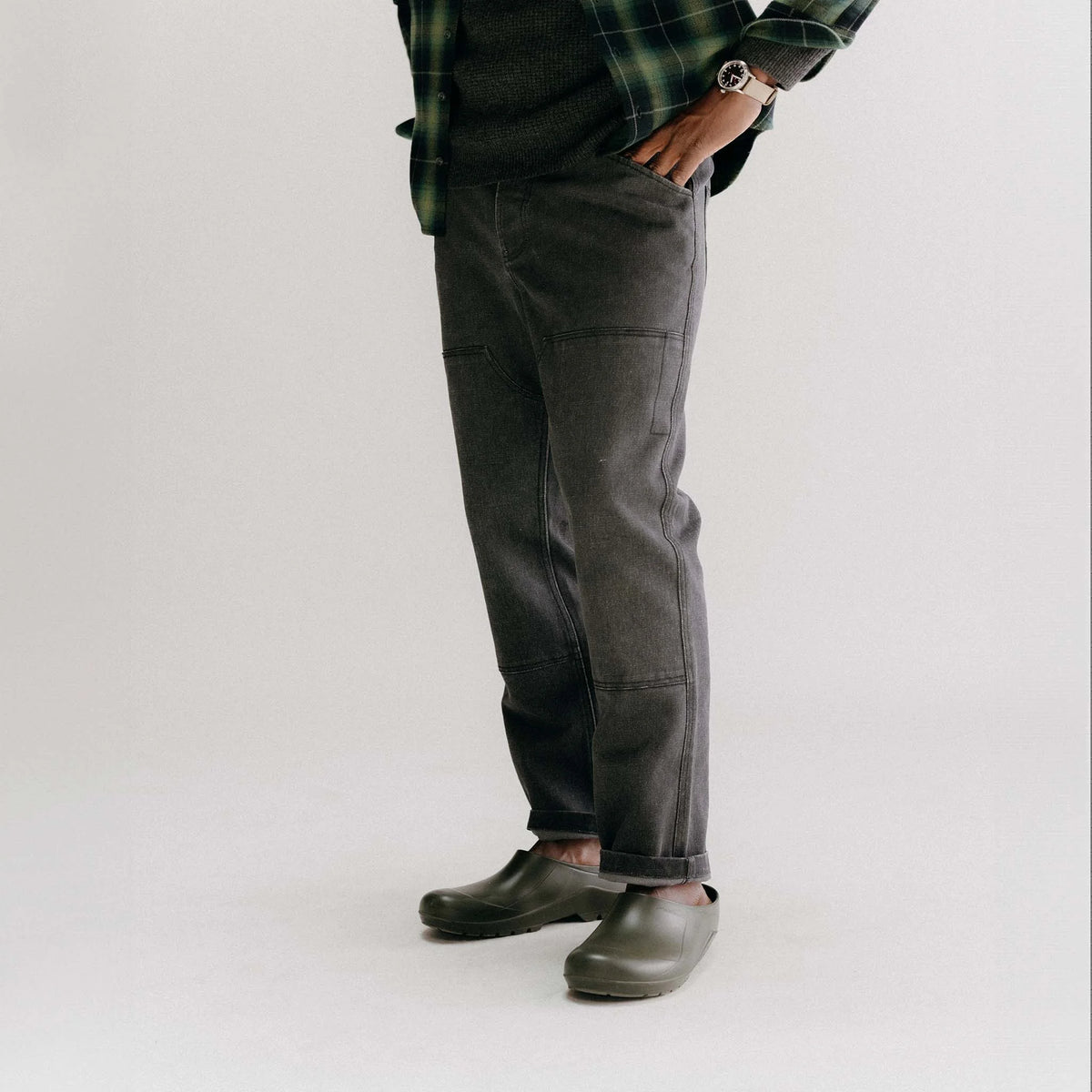 The Chore Pant in Coal Chipped Canvas