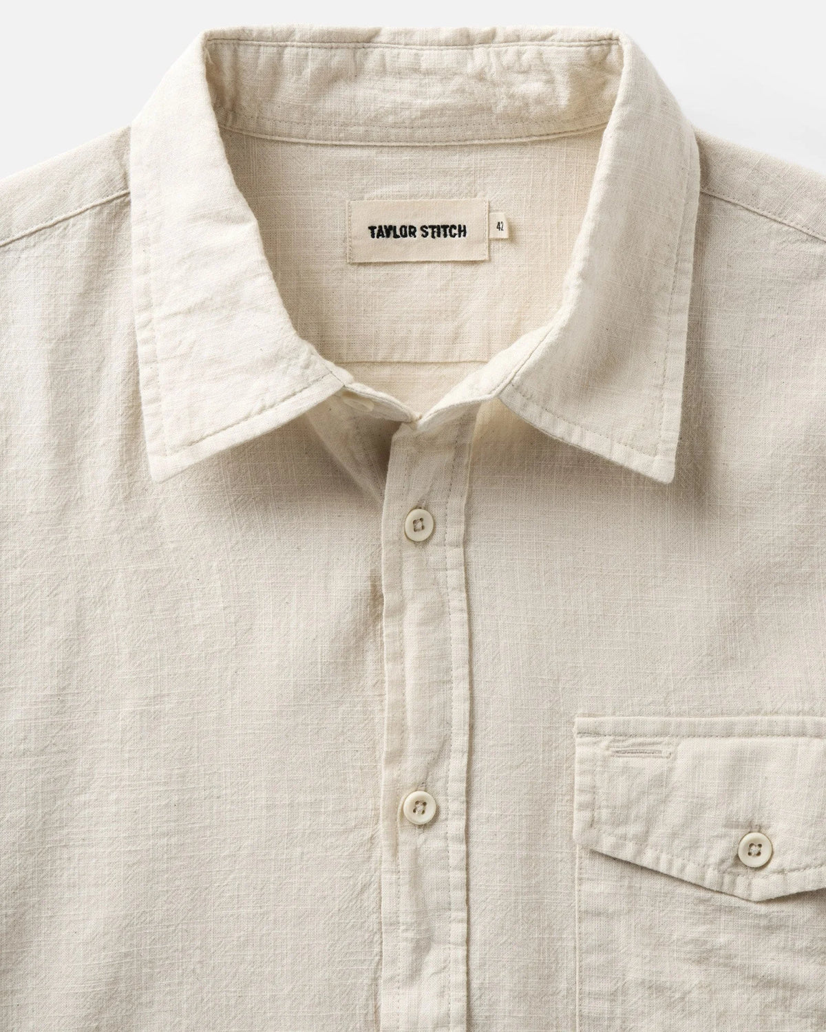 The Quincy Shirt in Vintage White Slub