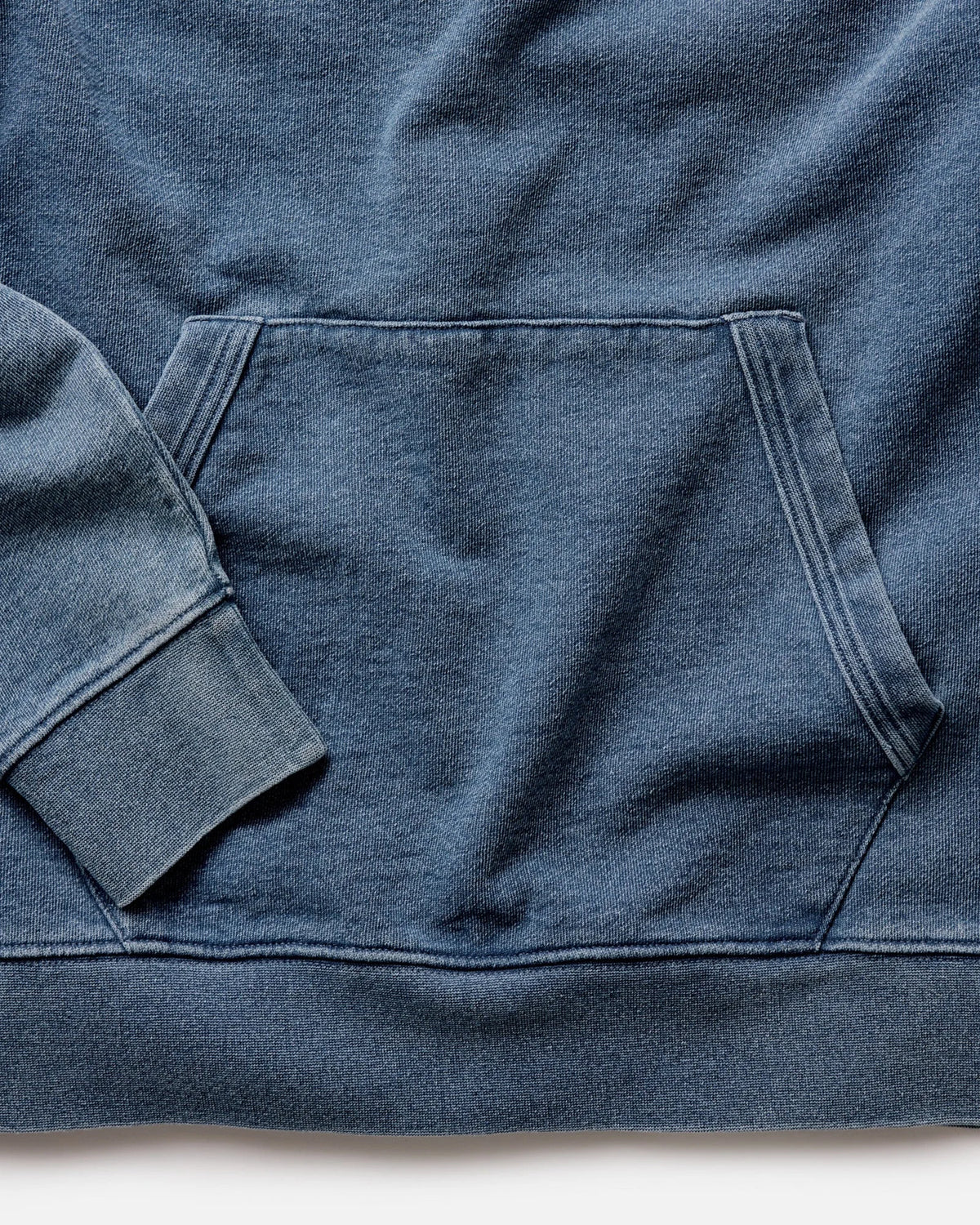 The Sunset Hoodie in Washed Indigo Terry