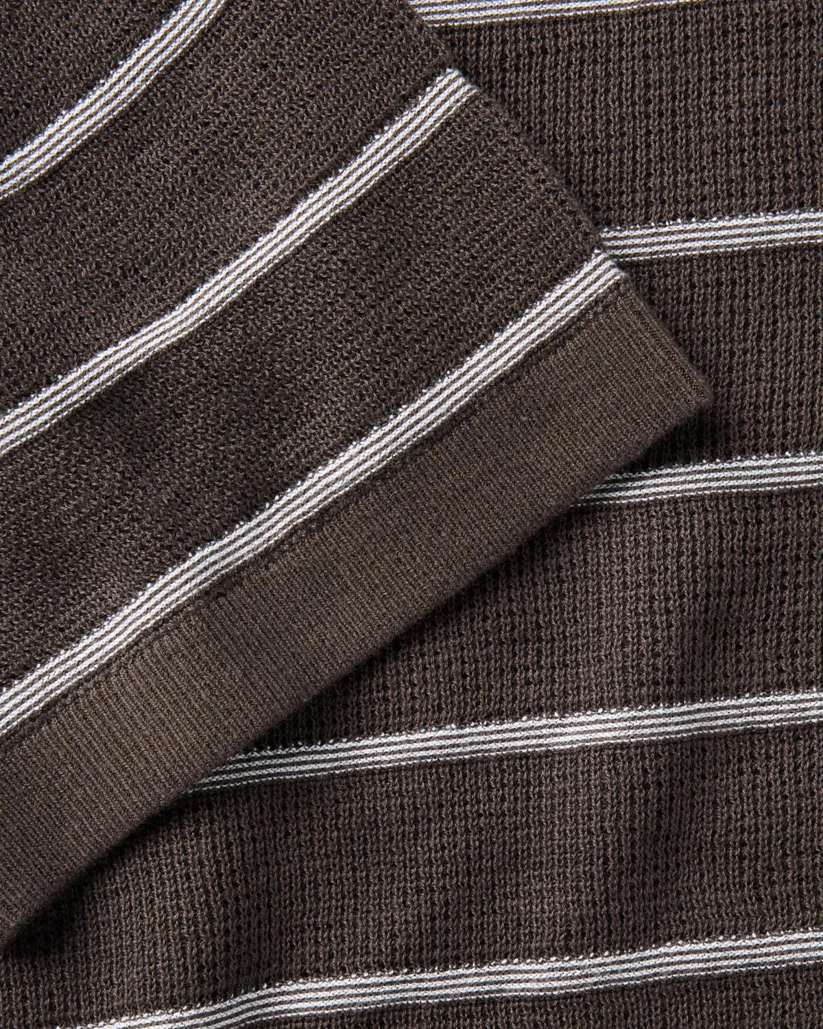 The Brody Sweater Tee in Espresso Stripe