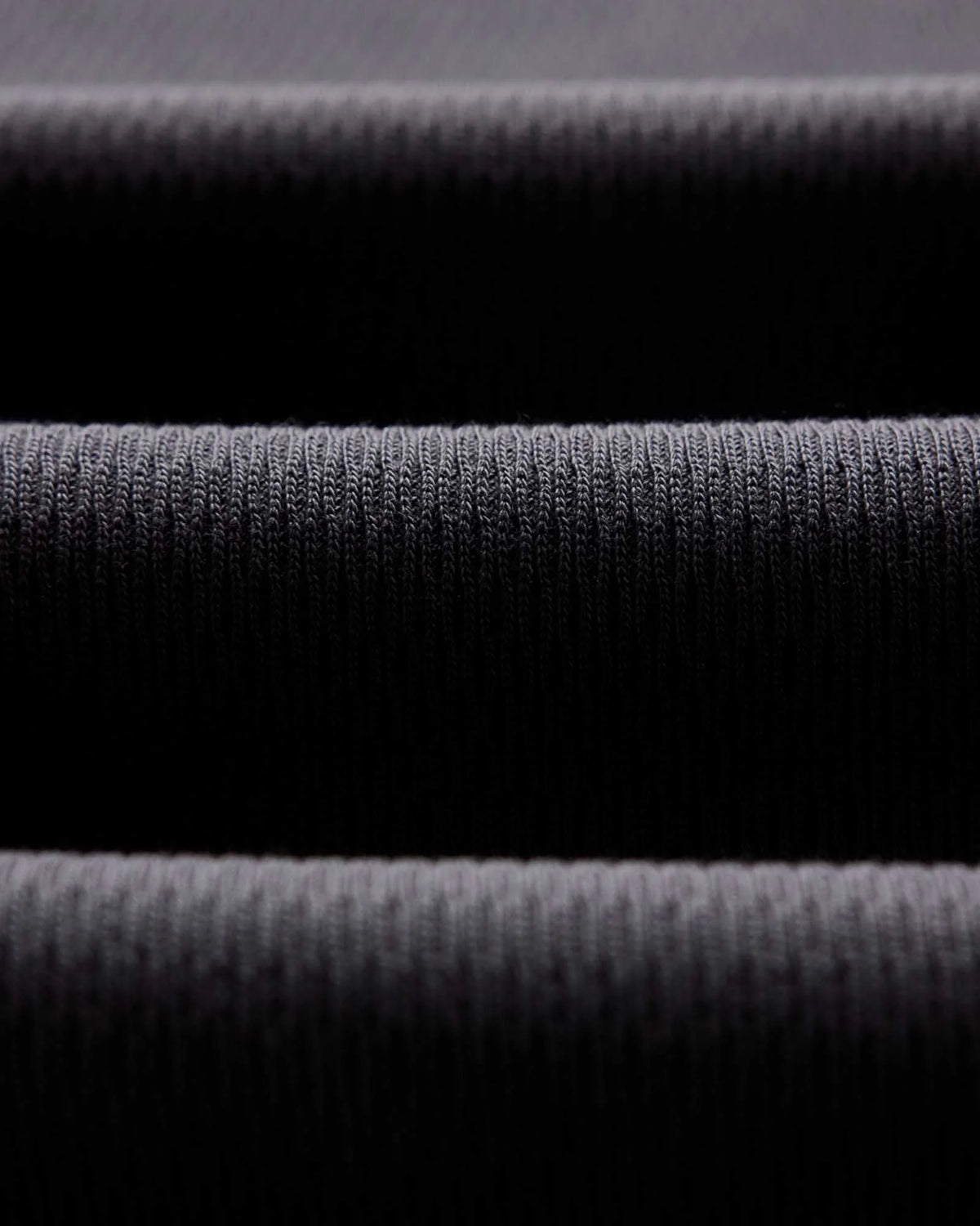 The Organic Cotton Short Sleeve Crew in Faded Black Waffle
