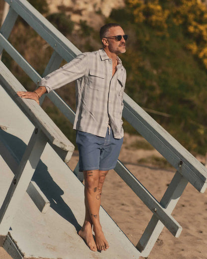 The Shore Shirt in Fog Check Lyocell
