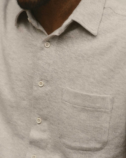 The Short Sleeve California in Heather Oat Double Knit
