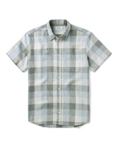 The Short Sleeve California in Overcast Check Hemp