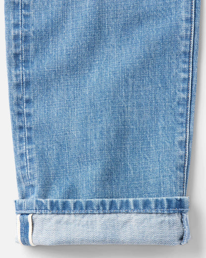 The Straight Jean in Light Wash Organic Selvedge