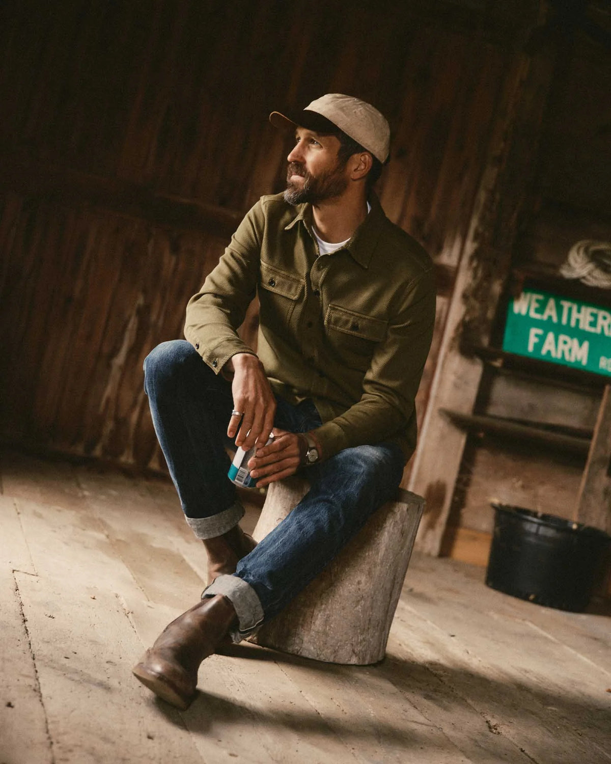 The Ledge Shirt in Bay Leaf Twill