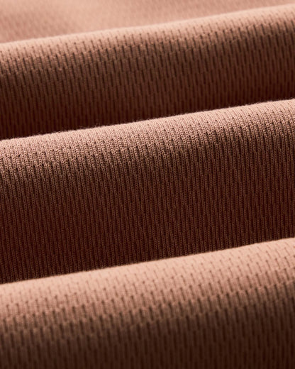 The Organic Cotton Short Sleeve Crew in Faded Brick Waffle
