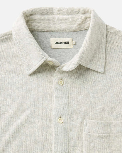The Short Sleeve California in Heather Oat Double Knit