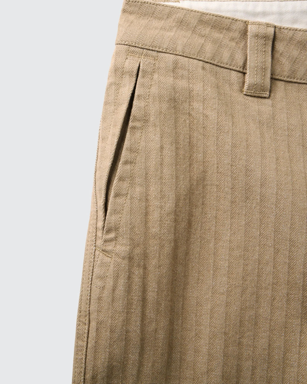 The Emlen Pant in Khaki Herringbone