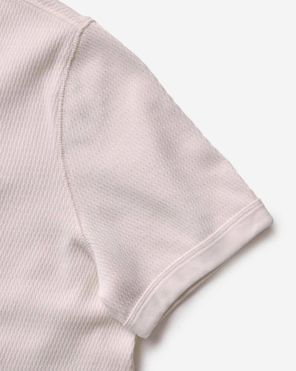 The Organic Cotton Short Sleeve Crew in Vintage White Waffle