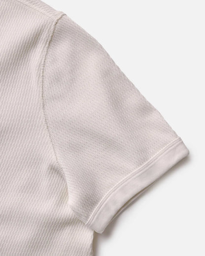 The Organic Cotton Short Sleeve Crew in Vintage White Waffle