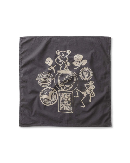 The Bandana in Faded Black Stamp