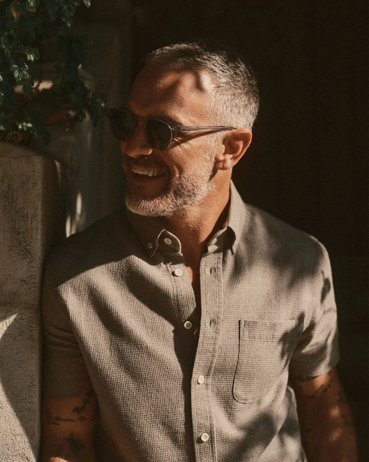 The Short Sleeve Jack in Fern Twist Waffle