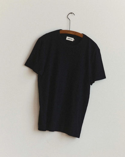 The Slub Tee in Black Indigo