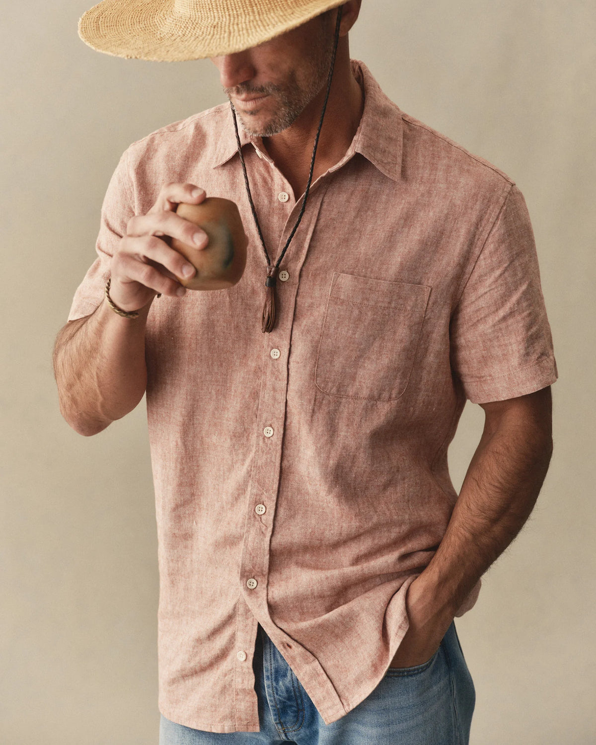The Short Sleeve California in Desert Hemp
