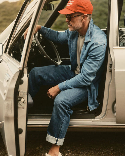 The Shore Shirt in Washed Indigo Twill