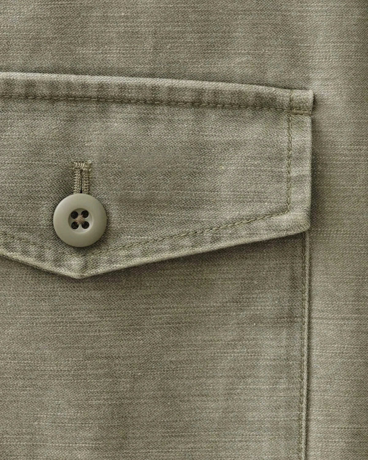 The Surplus Shirt in Field Olive Reverse Sateen