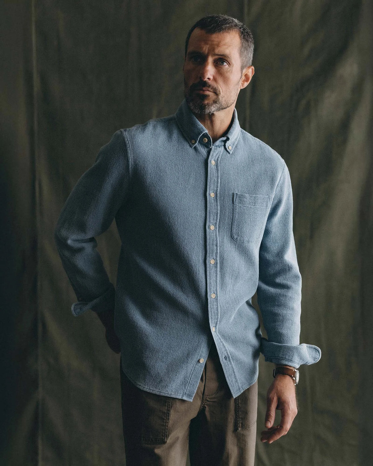 The Jack in Washed Indigo Waffle