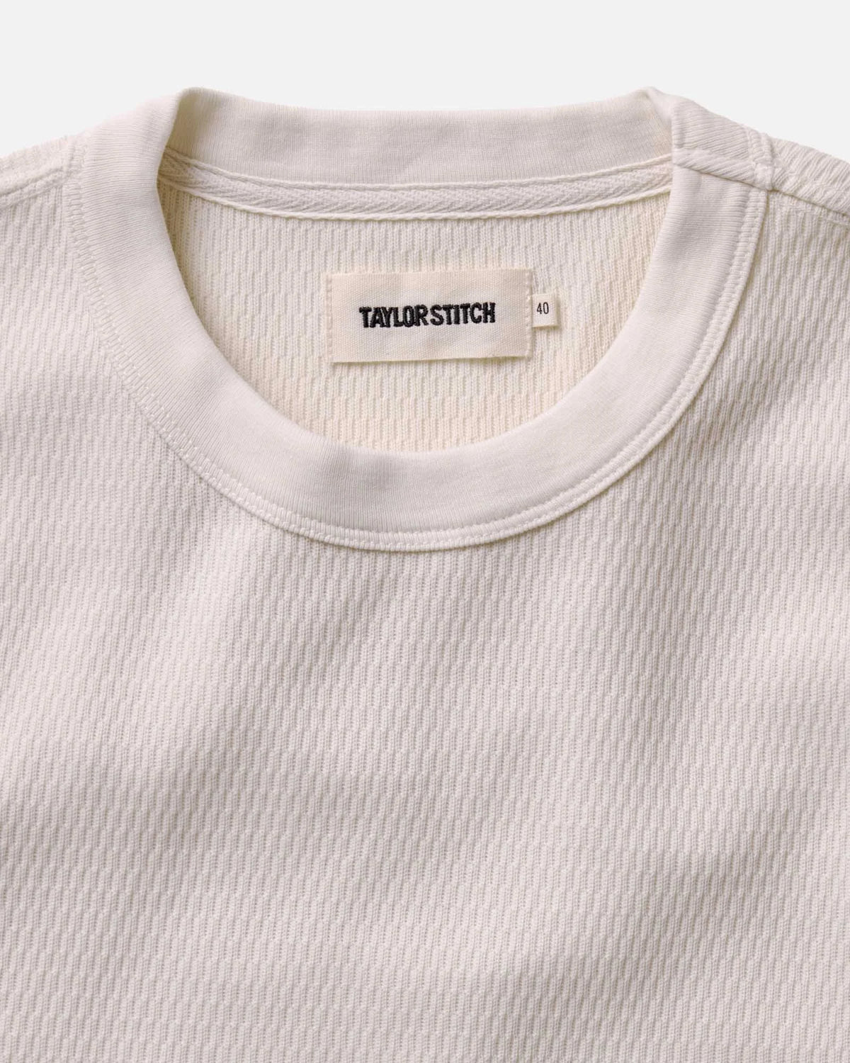 The Organic Cotton Short Sleeve Crew in Vintage White Waffle