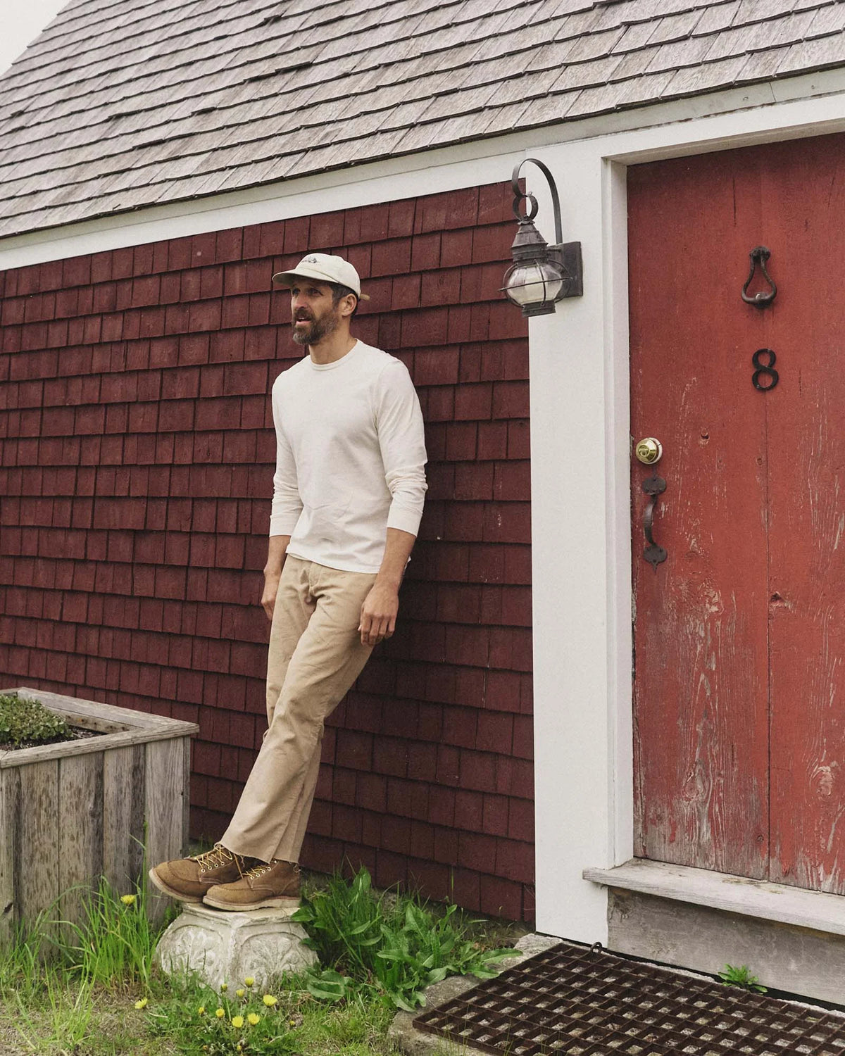 The Organic Cotton Long Sleeve Tee in Vintage White