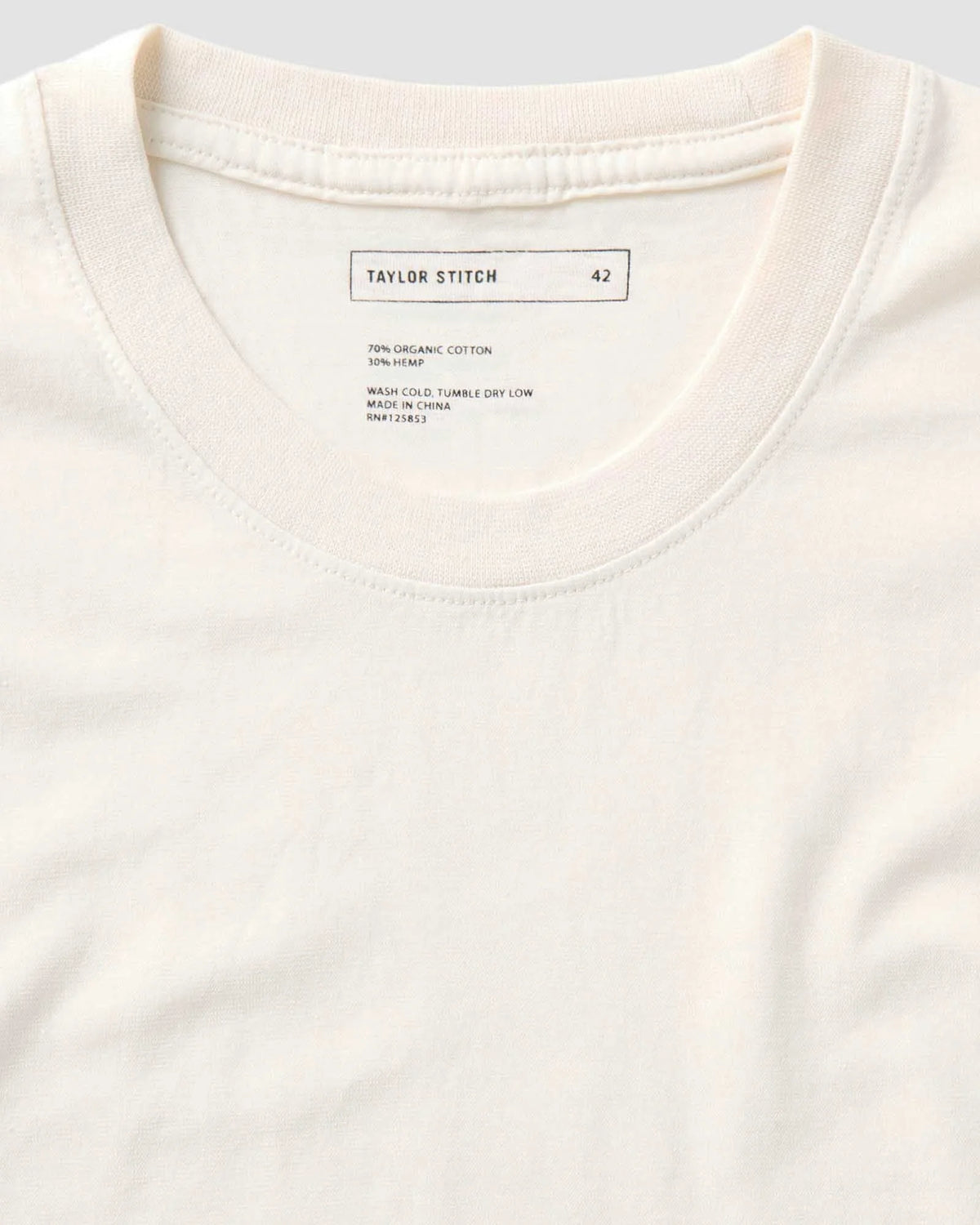 The Cotton Hemp Tee in Vintage White