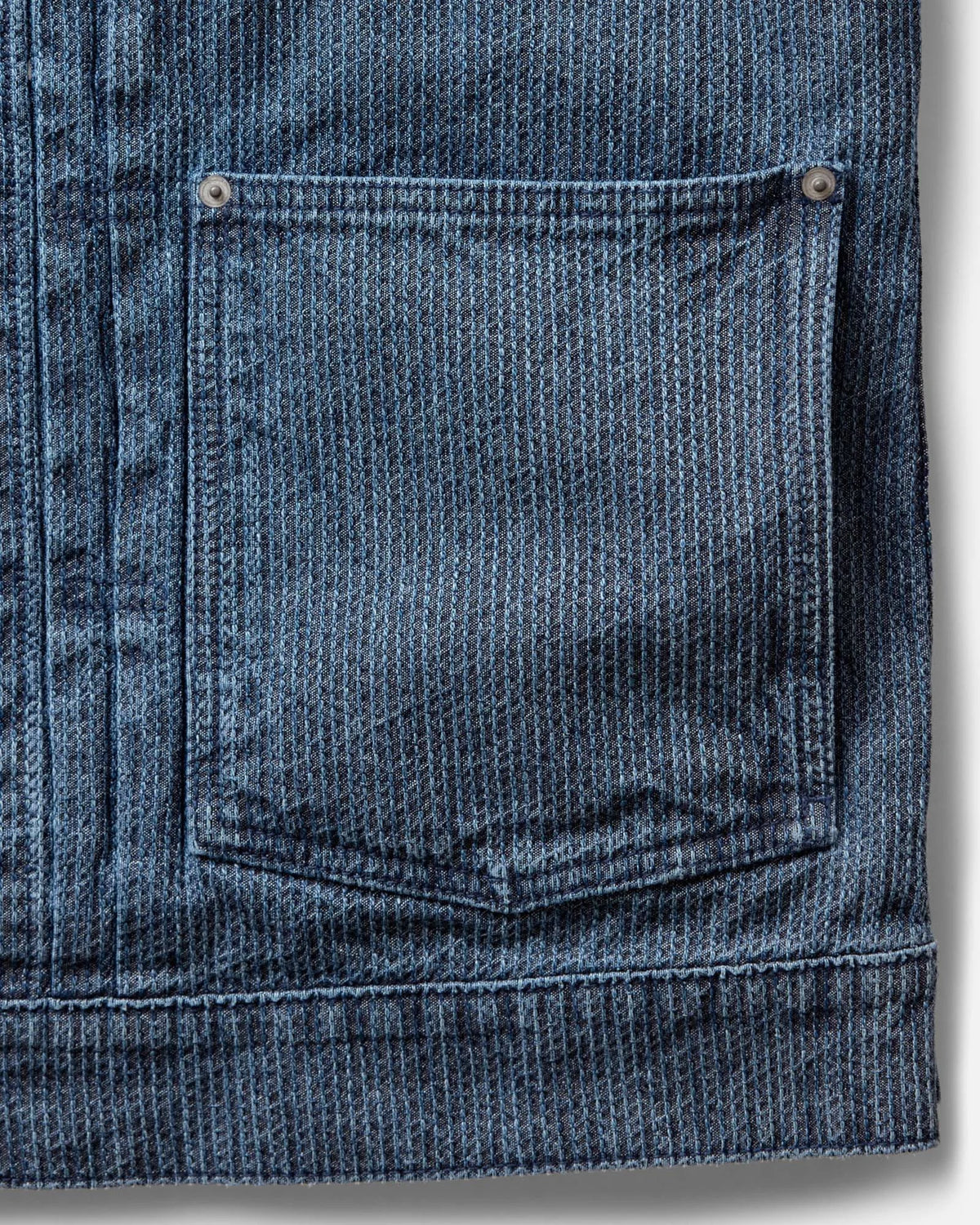 The Ryder Jacket in Japanese Washed Indigo Sashiko