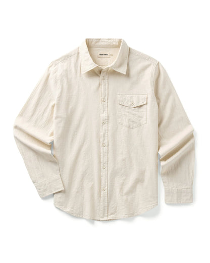 The Quincy Shirt in Vintage White Slub