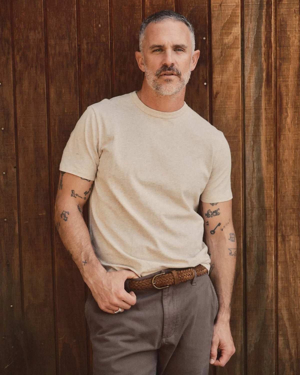 The Organic Cotton Tee in Heather Oat