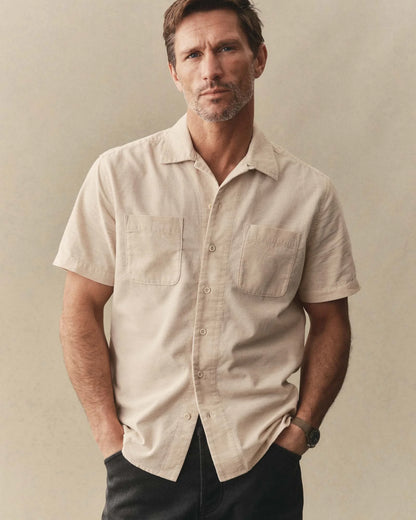 The Conrad Shirt in Heather Oat Pincord