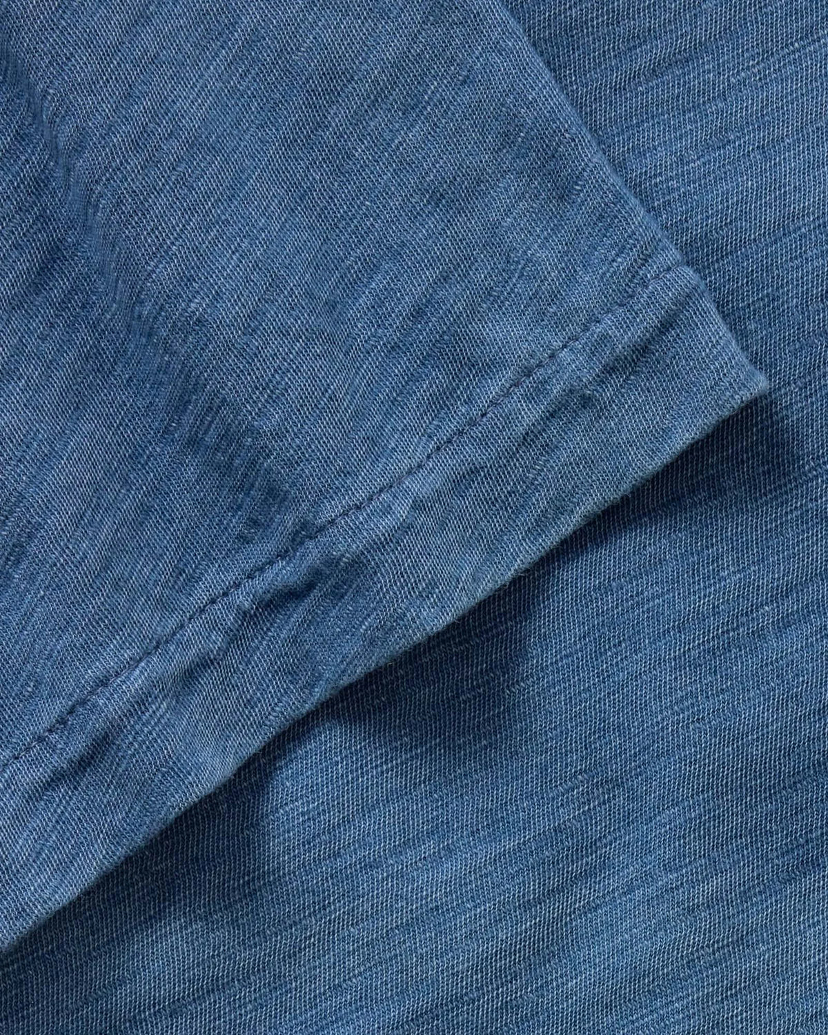 The Short Sleeve California in Washed Indigo Slub