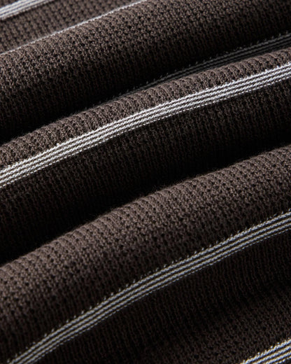 The Brody Sweater Tee in Espresso Stripe