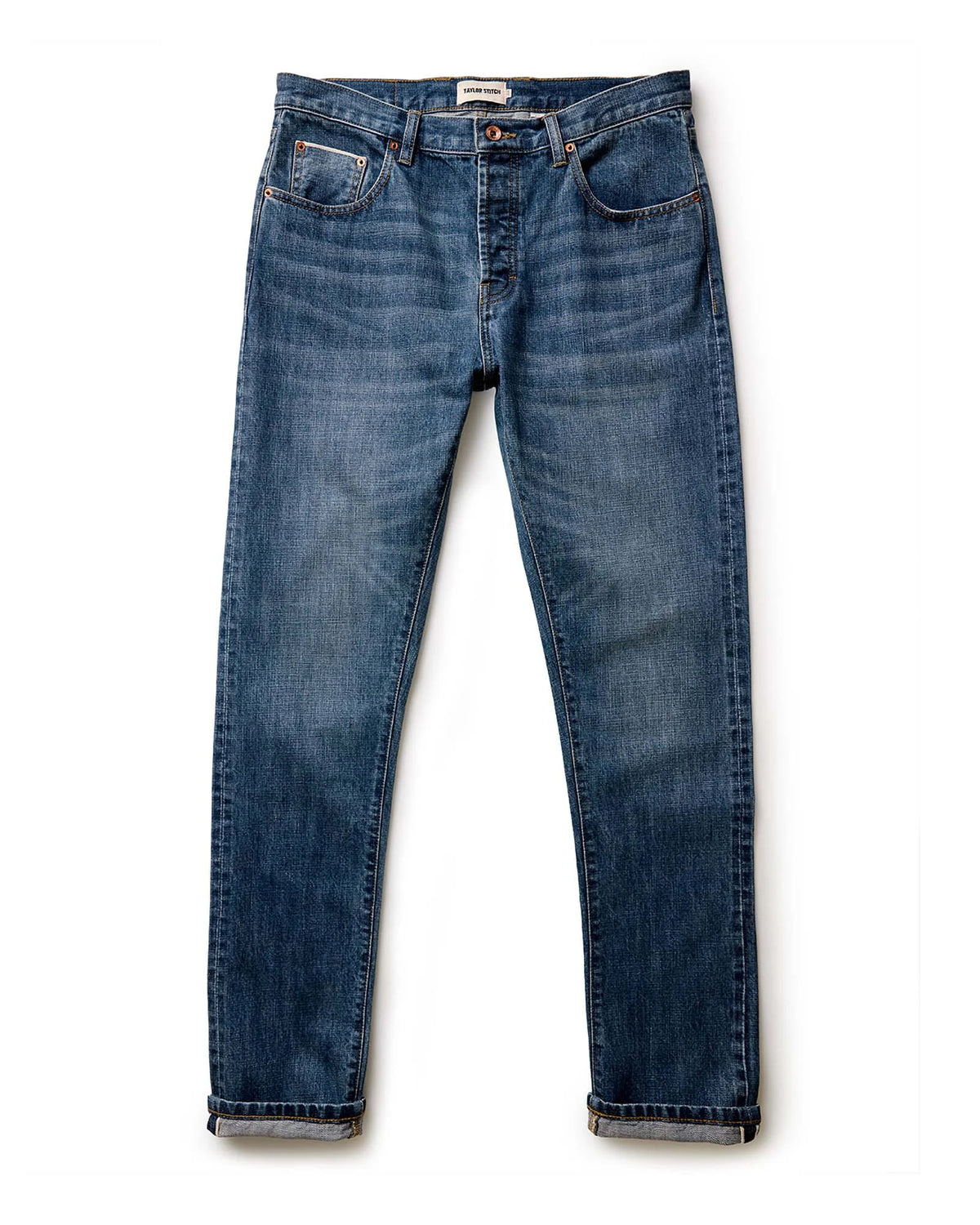 The Slim Jean in Mid Wash Organic Selvedge