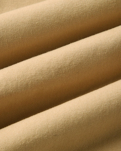 The Pleated Short in Organic Field Khaki Twill