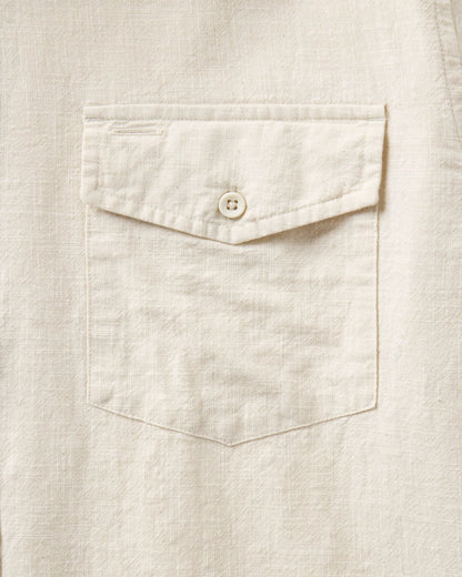 The Quincy Shirt in Vintage White Slub