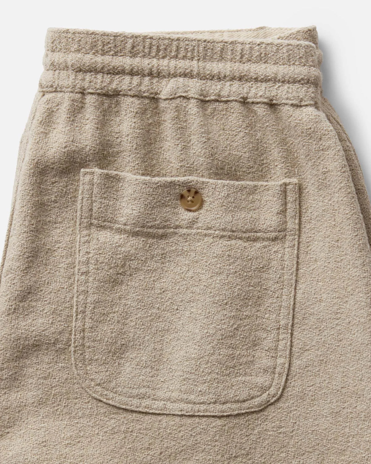 The Apres Short in Heather Oat Crepe