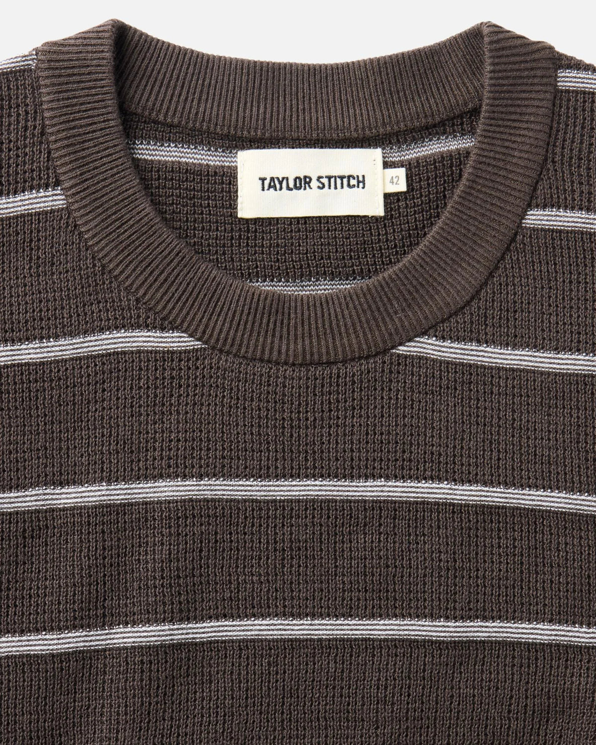 The Brody Sweater Tee in Espresso Stripe