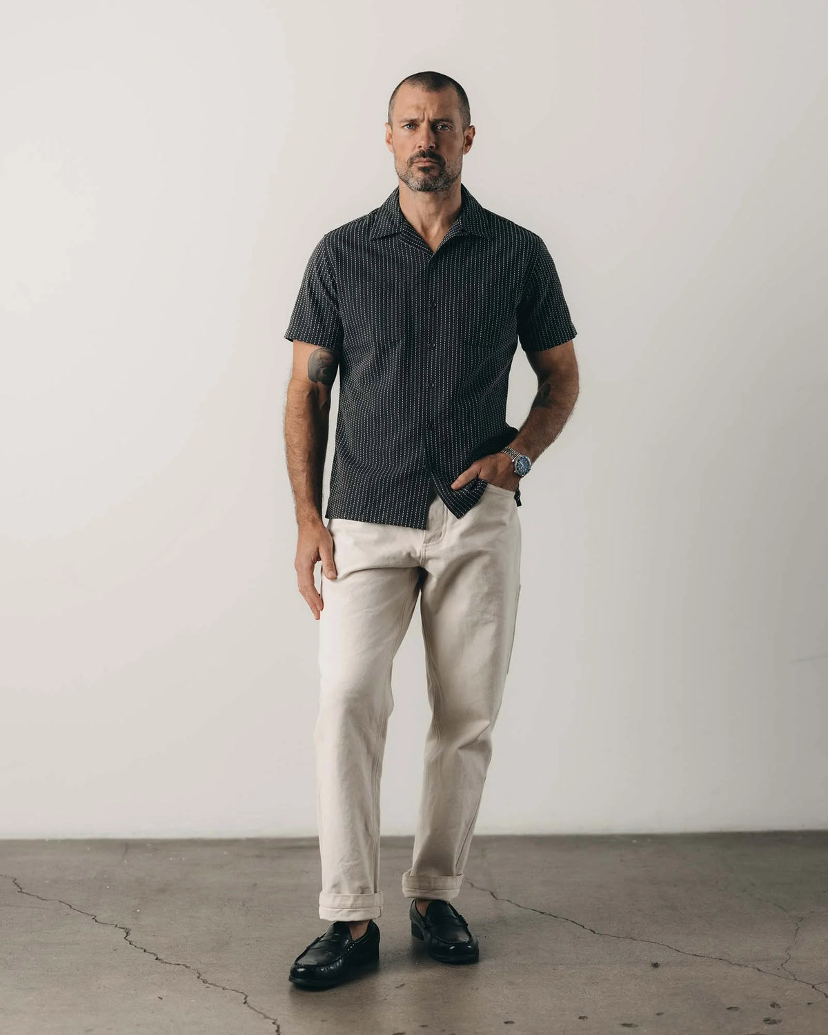 The Conrad Shirt in Pickstitch Stripe Dobby
