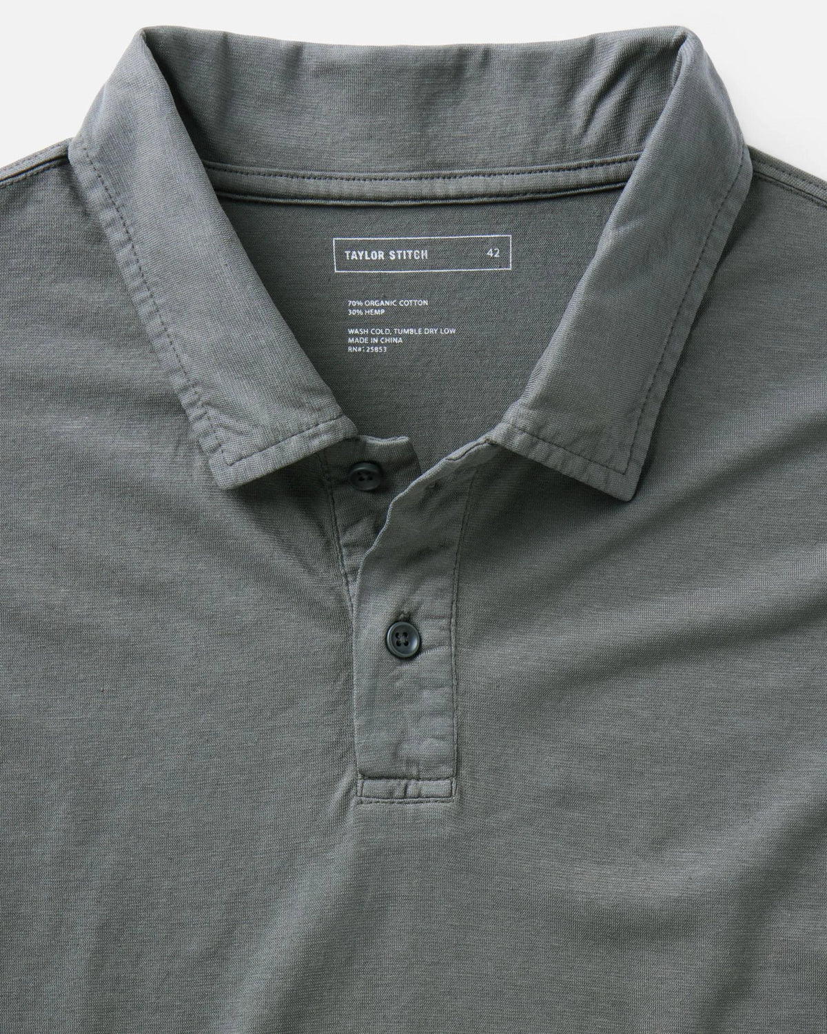 The Cotton Hemp Polo in Faded Black