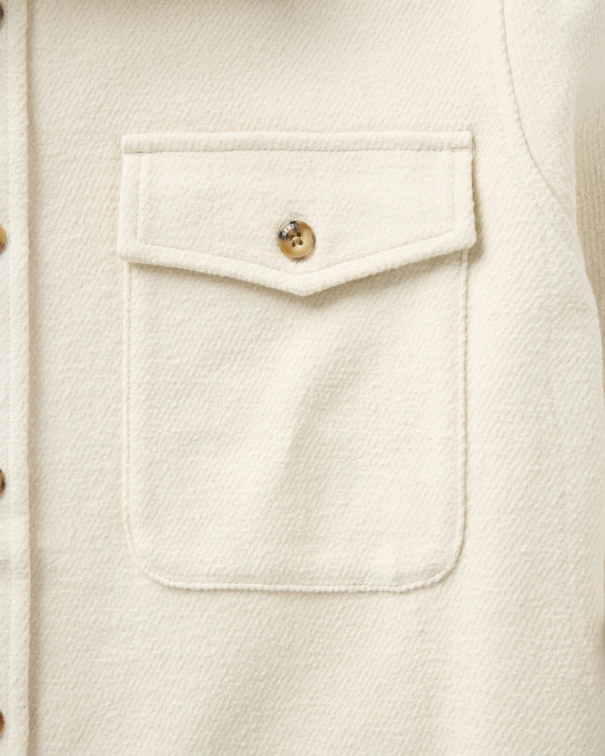 The Maritime Shirt Jacket in Vintage White Moleskin Twill