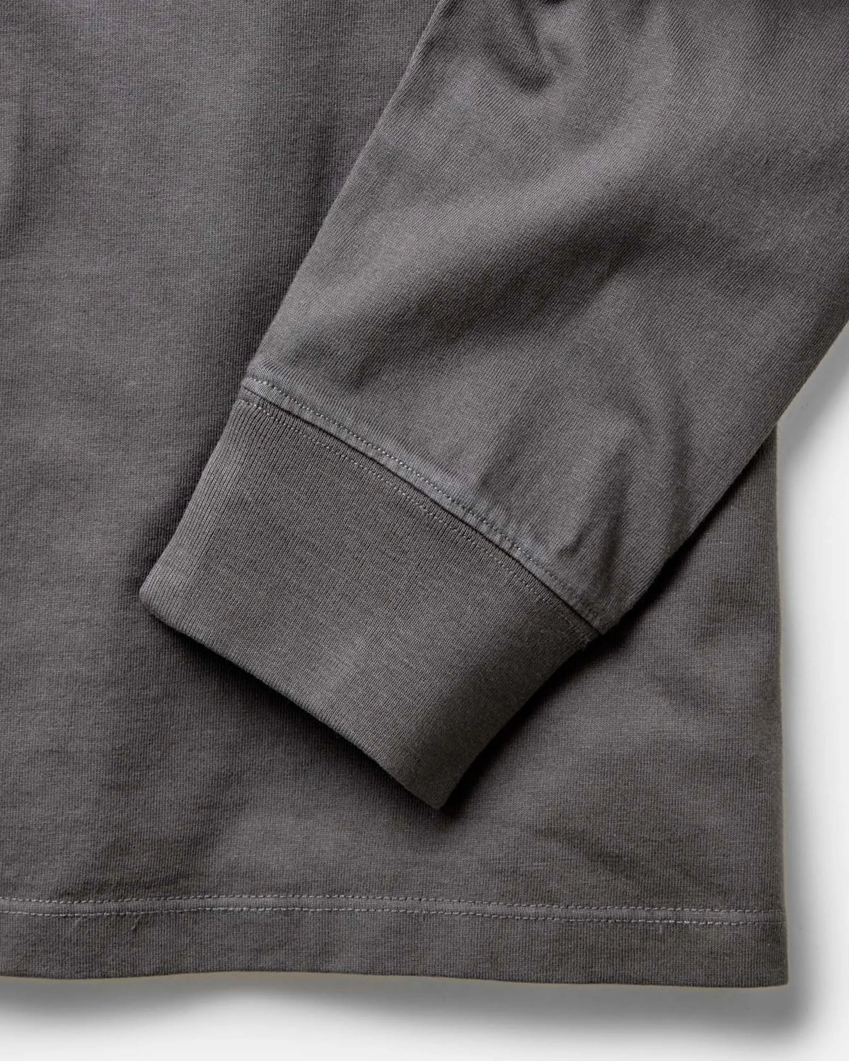 The Organic Cotton Long Sleeve Tee in Faded Black
