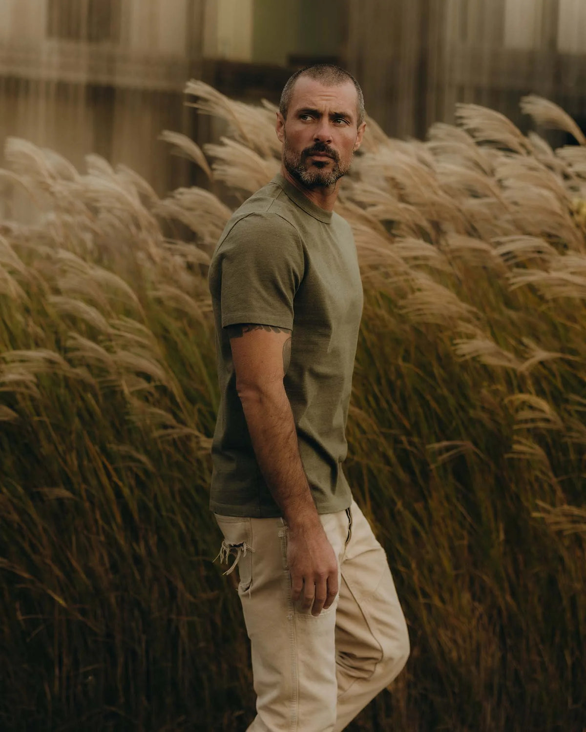 The Organic Cotton Shop Tee in Army Twist